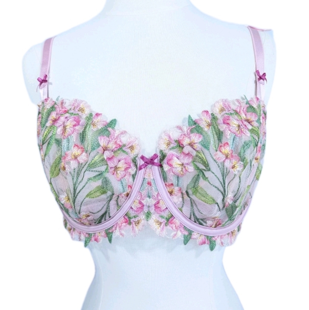 Victoria's Secret Dream Angels Plus Size Bra 40D Women Underwire NEW pink lily